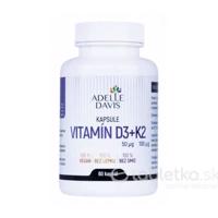 ADELLE DAVIS Vitamín D3+K2, 60 kapsúl