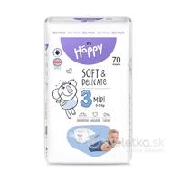 Bella Happy Soft&Delicate 3 Midi detské plienky (5-9kg) 70ks