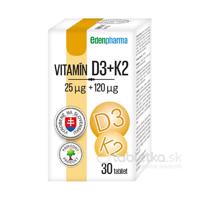 EDENPharma VITAMÍN D3 + K2 30 tabliet