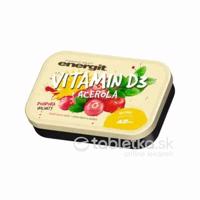 Energit VITAMIN D3 + ACEROLA vitamínové tablety s príchuťou brusnica 42ks