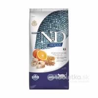 Farmina N&D cat OCEAN (AG) adult, codfish, spelt, oats & orange 5kg