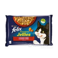 Felix Sensations Multipack hovädzie a kura v želé 4x85g