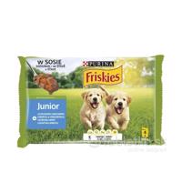 Friskies Dog Junior kuracie mäso a mrkva v šťave 4x100g