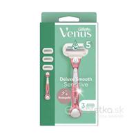 Gillette Venus Deluxe Smooth Sensitive RoseGold holiaci strojček + 3 náhradné hlavice