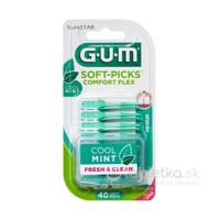 GUM Soft-Picks Comfort Flex Mint gumové medzizubné kefky, s mätou, Medium 40ks