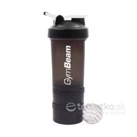 GymBeam viacdielny šejker Black White 600ml