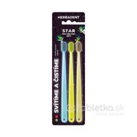 HERBADENT STAR svietiace zubné kefky pre deti 3ks