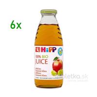 HiPP BIO Jablkovo - hroznová šťava 4m+, 6x500ml