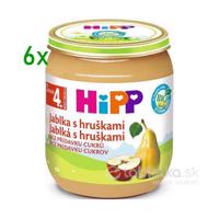 HiPP Príkrm ovocný Jablká s hruškami 4m+, 6x125g