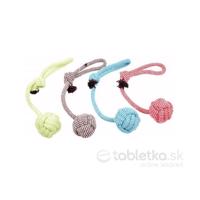 Hračka DUVO+, pre psov Scooby lopta so slučkou mix farieb 7,6x35,5cm