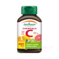 Jamieson Vitamín C 500mg príchuť citrusové ovocie na cmúľanie 120 tbl