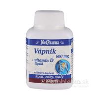 MedPharma VÁPNIK 600 mg + Vitamín D liq. cps 30+7 zadarmo (37 ks)