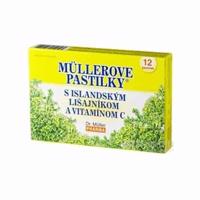 MÜLLEROVE PASTILKY S ISLAND. LIŠAJNÍKOM A VIT. C (na odkašliavanie) 12 ks