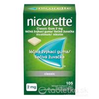 Nicorette Classic Gum 2 mg 105ks
