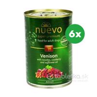 Nuevo Dog Adult Venison Menue konzerva pre psy 6x400g