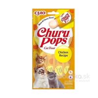 Pamlsok pre mačky Inaba Churu Pops, kura 4x15g