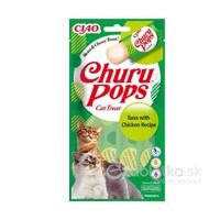 Pamlsok pre mačky Inaba Churu Pops, tuniak s kuraťom 4x15g