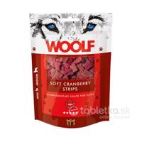 Pamlsok pre psov Woolf Chicken Soft Cranberry Strips 100g