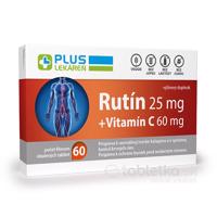 PLUS LEKÁREŇ Rutín 25mg + Vitamín C 60mg 60tbl