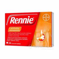 Rennie s príchuťou pomaranča 680mg/80mg 24 tabliet