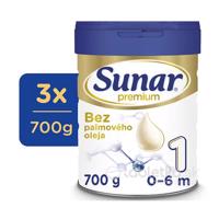 Sunar Premium 1 počiatočná mliečna dojčenská výživa 3x700g