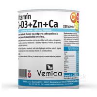 Vemica Vitamín C + D3 + Zn + Ca prášok 250g