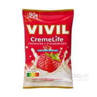 VIVIL Creme Life Jahodové, smotanové cukríky bez cukru 90g