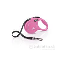 Vodítko Flexi Classic páska M 5m rúžové (do 25kg)