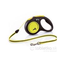 Vodítko Flexi Neon lanko M 5m žlté (do 20kg)