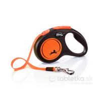 Vodítko Flexi Neon páska S 5m oranžová (do 15kg)