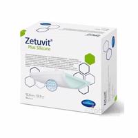 Zetuvit Plus Silicone kompres sterilný 12,5 x 12,5 cm 10 ks